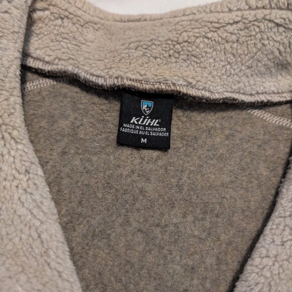 Kuhl Men's EUROPA Quarter Zip Alfpaca Fleece, Oatmeal, Medium - Picture 4 of 10